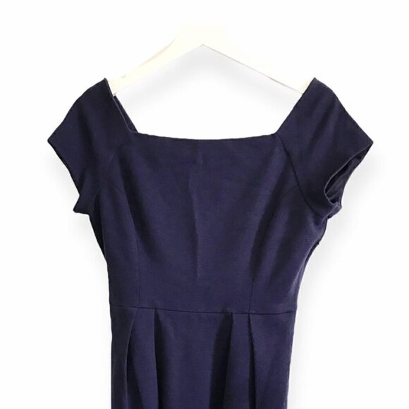 Diane von Furstenberg purple wool blend ponte dress, Size 12 - Picture 4 of 10